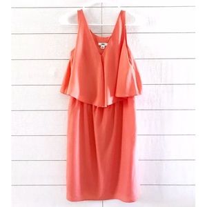 Cato Orange Tiered Sleeveless Dress